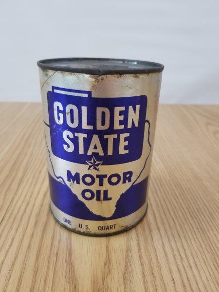 Golden State Motor Oil Can - San Antonio Texas