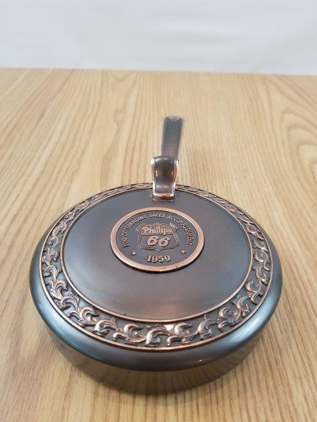 Phillips 66 1959 Service Station Award Bronze Embossed Silent Butler Ashtray